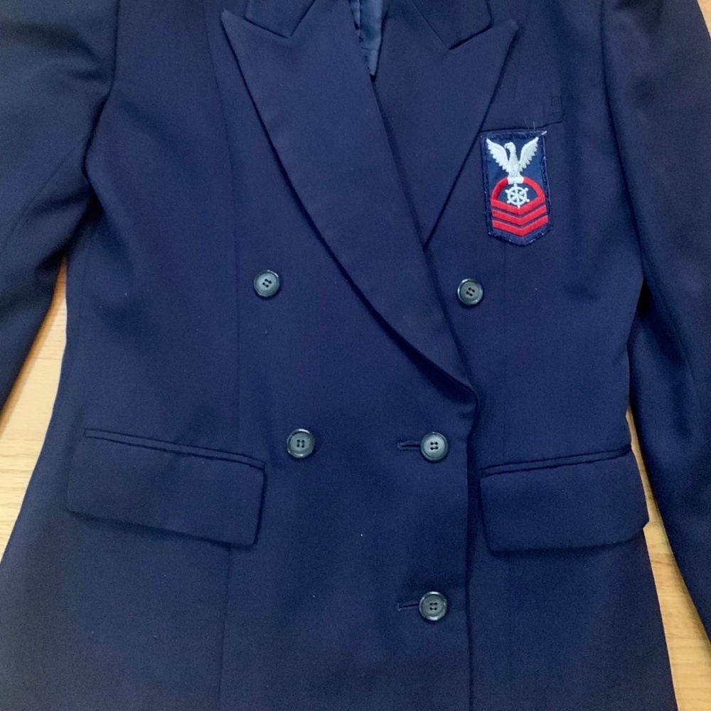 Navy blue double breasted blazer - Picture 2 of 4
